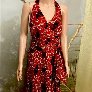 Ann Taylor 100%Silk Halter Dress Marilyn. Monroe